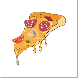 pizza slice Posters and Art